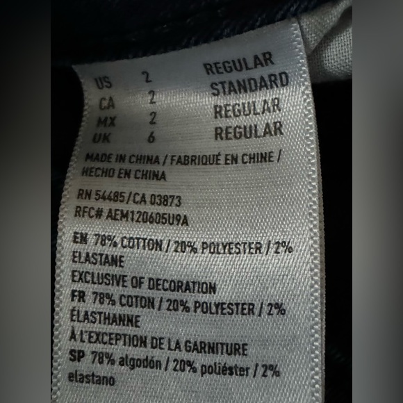 American Eagle super super stretch jegging -dark blue - size 2 Regular - Picture 8 of 9